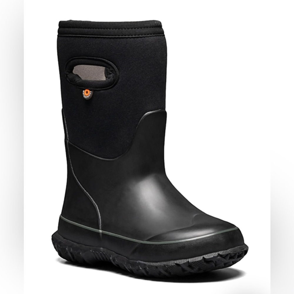 📌SOLD📌 BOGS KIDS GRASP BLACK PULL-ON INSULATED RAIN / SNOW BOOTS🆕 - Picture 1 of 6